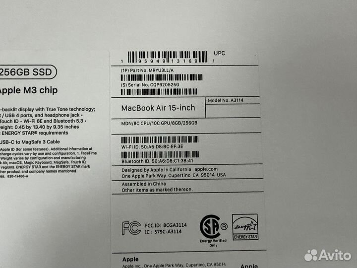 MacBook Air M3 Midnight Новый