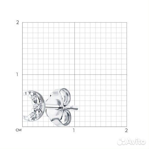 Серьга sokolov из серебра, 94170383