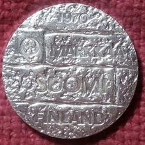 Финляндия монета /10 марок 1970 год/XF. Серебро