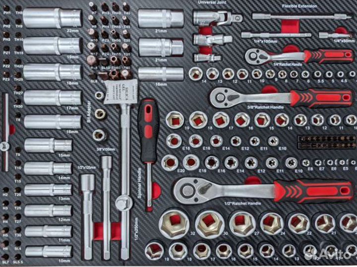 Тележка инструментальная 7 ящиков, 334 предмета