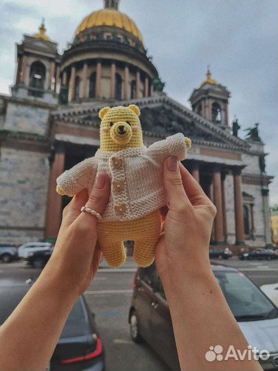 Вязаные игрушки мишка