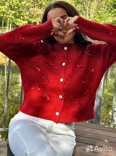 Кардиган женский с бантами