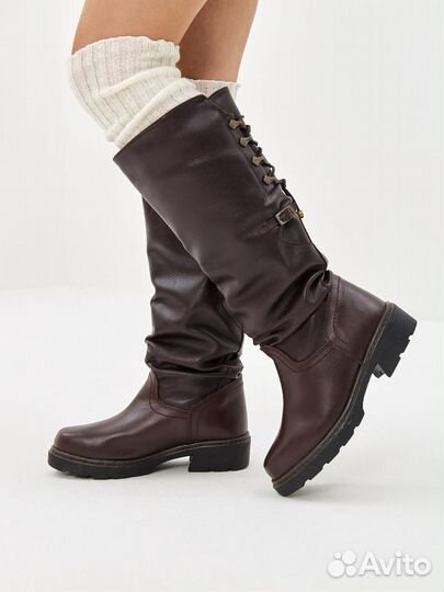 Удобные весенние сапоги с легким мехом