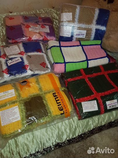 Пледы ручной вязки 