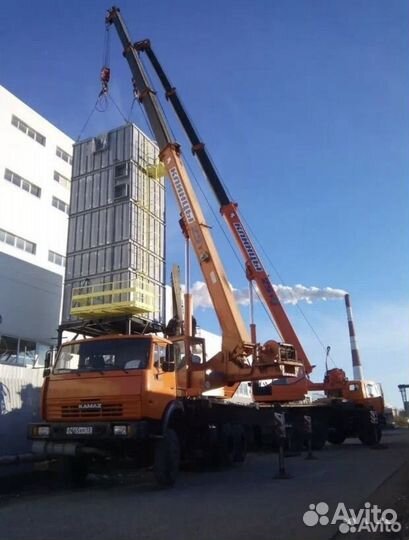 Аренда и услуги автокрана-вездехода, 25 т, 21 м, с гуськом 9 м