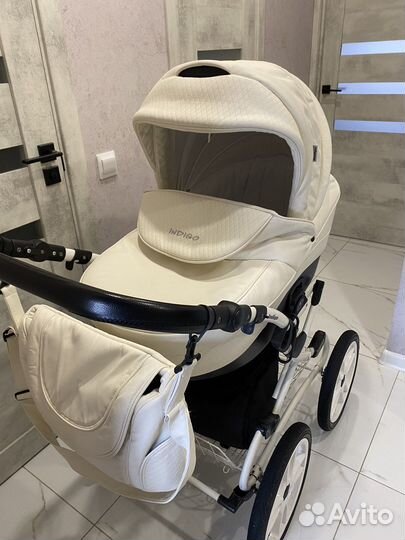 Коляска 2 в 1 indigo эко кожа