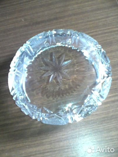 Пепельница хрусталь Чехия подарок