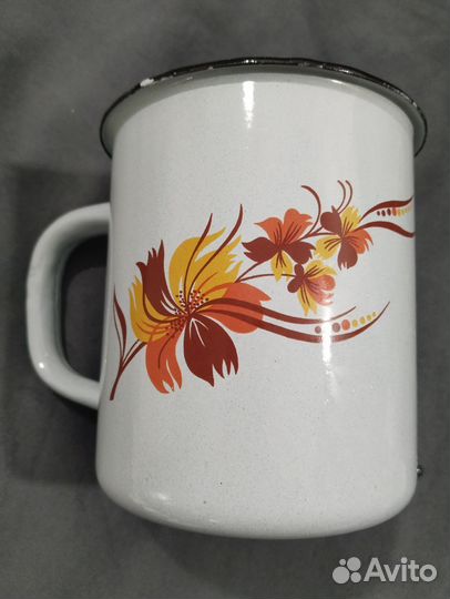 Кружка эмалированная СССР на 1 литр