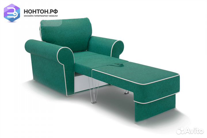 Кресло еврокнижка Прованс изумрудное