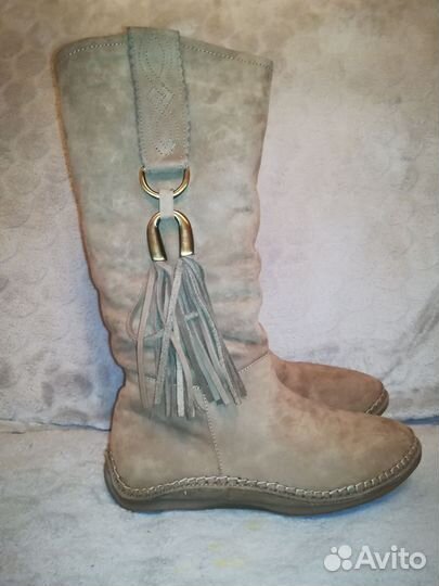 Сапоги зимние 38р. Натуральный нубук и мех