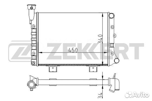 Радиатор охлажд LADA 21073 82