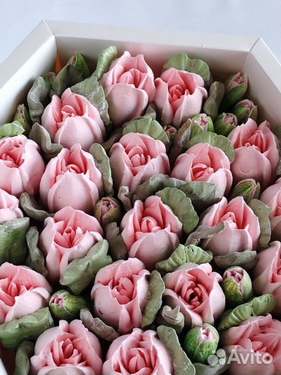 Зефирные цветы на 8 марта Славянка Пушкин