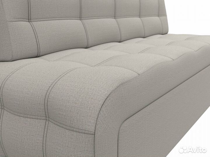 Диван кухонный прямой Люксор, рогожка, амур бежевый