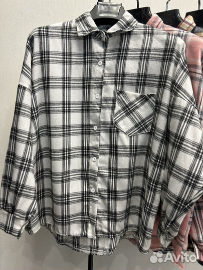 Рубашка в клетку женская