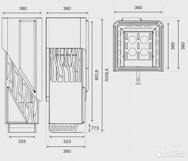 Электрокаменка (электрическая печь) born AIR для с