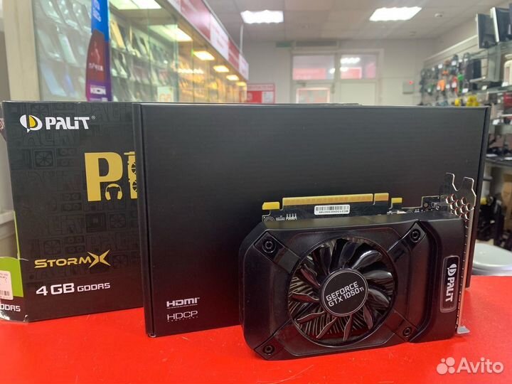 Видеокарта Palit GeForce GTX 1050 Ti StormX 4GB
