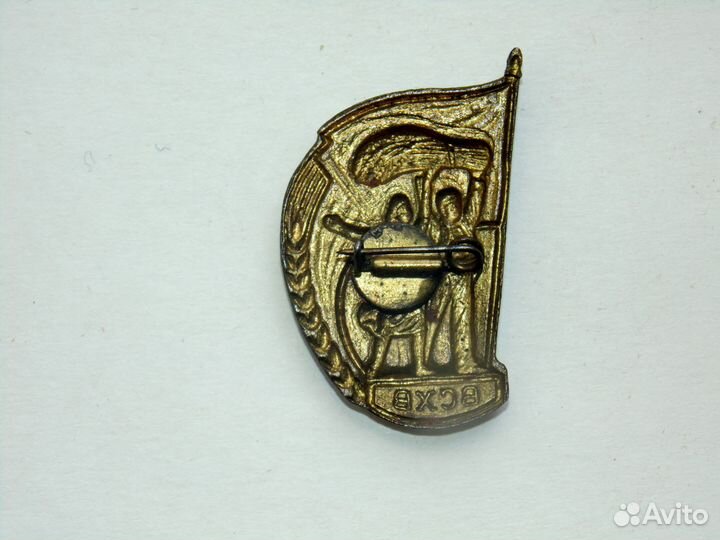 Знак всхв. Контррельеф. Бронза. Заколка