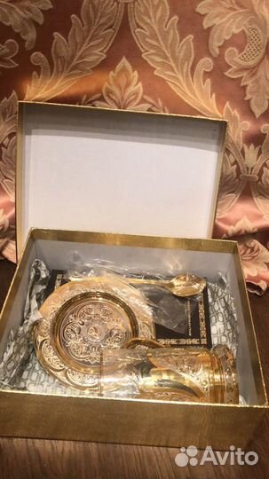 Златоуст.Новый набор для чая. Золото, хрусталь, ла