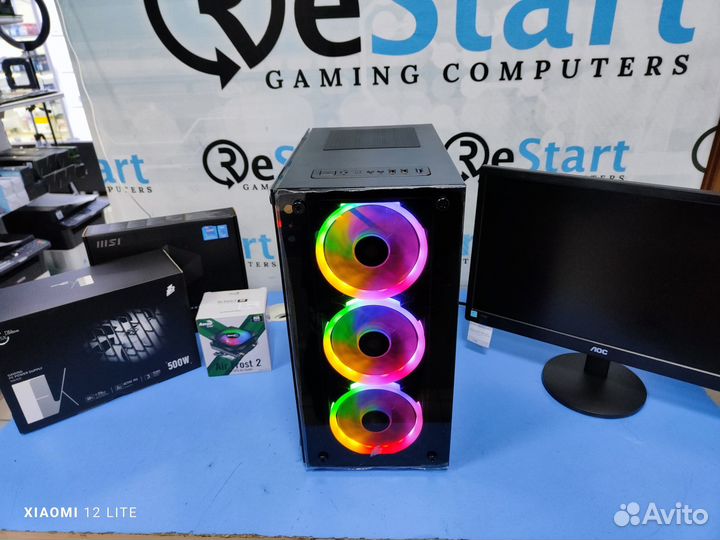 Игровой пк (Intel Core I3-10100/16ddr4/RX570 8gb)