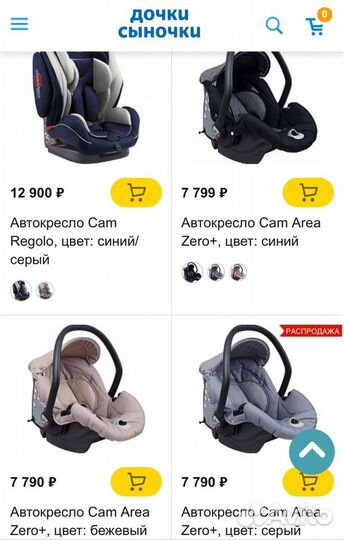 CAM Автокресло Италия оригинал