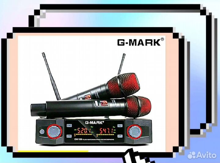Высококач. радиосист.EW100 GMark для караоке новая