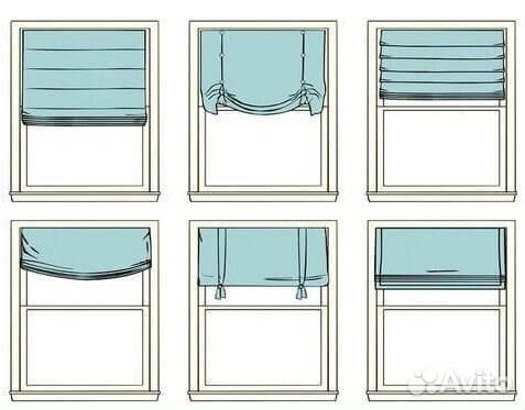 Штора римская механическое управление