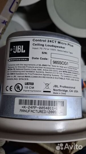 Колонки встраиваемые JBL Control 24CT Micro Plus