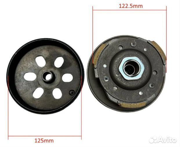 Задний вариатор 152QMI/ 157QMJ/ ATV150 125-150куб