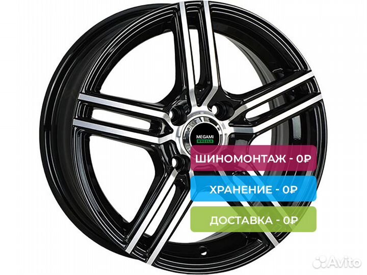 R15 4x100 6J ET50 D60,1 Megami MGM-1 BKF