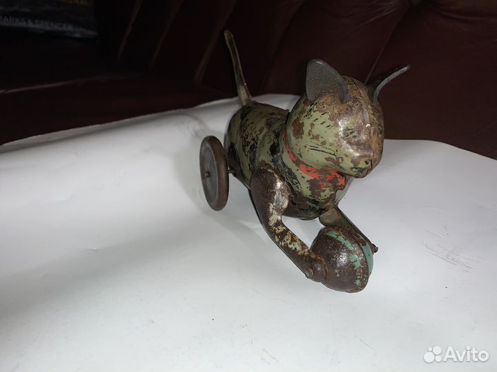 Жестяная редкая старинная игрушка Kitty Kat- Marx