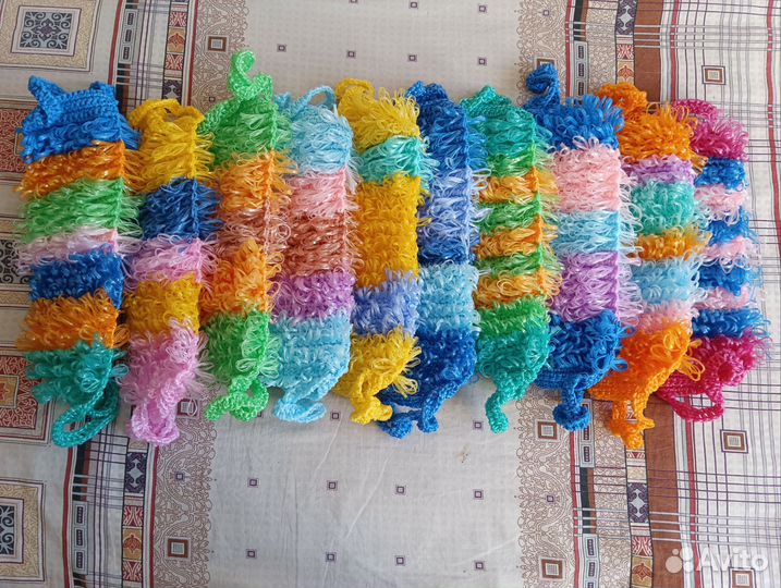 Мочалки ручной вязки