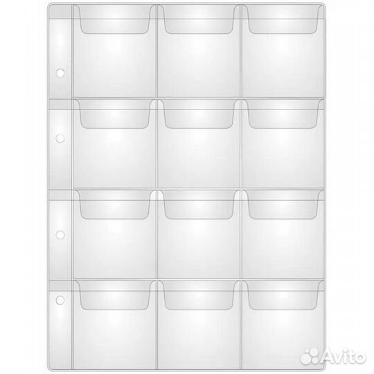 Новые листы для монет или холдеров (15 шт)