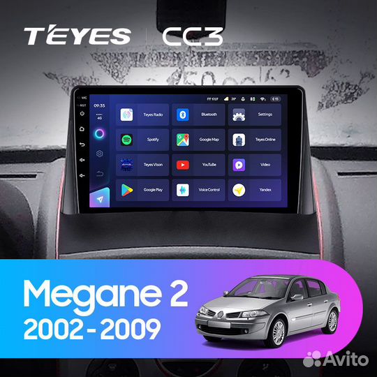 Магнитола Teyes CC3 Renault Megane 2 2002-2009