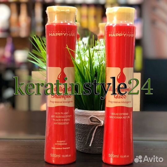 Кератин сильный Happy Hair Macadamia Gloss 500 мл