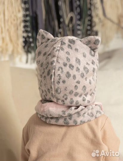 Комплект шапка и снуд для девочки