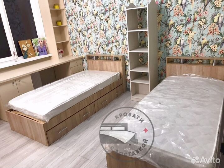 Кровать 90х200 с ящиками