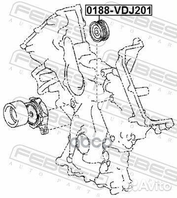 Ролик обводной toyota land cruiser URJ202 UZJ20