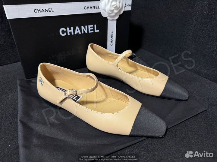 Балетки босоножки женские Chanel