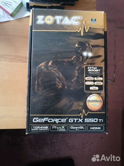 Продам видеокарту zotac GeForce GTX 550 TI 1gb