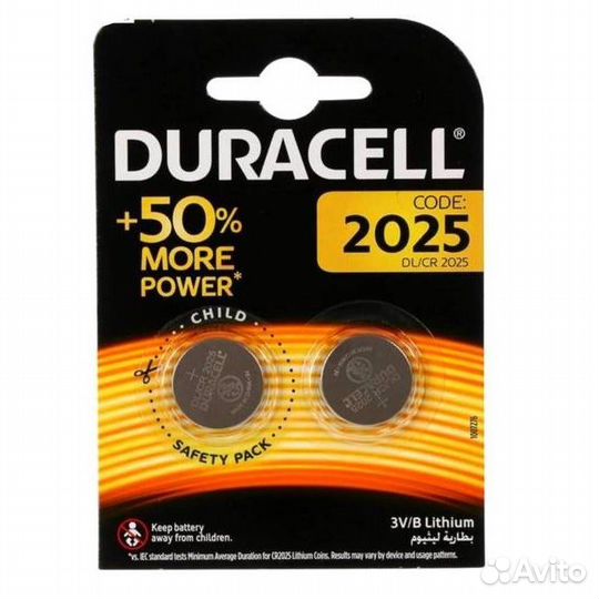 Duracell Батарейки Spec 2025 2 шт