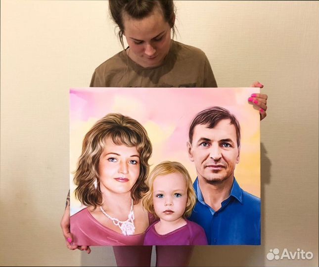 Портрет по фото 30на40 см