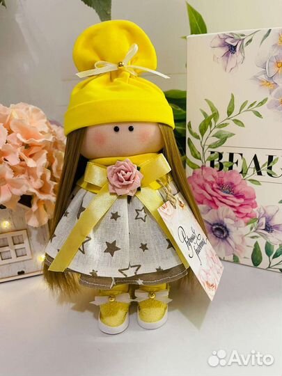 Кукла-тильда ручной работы в подарочной упаковке