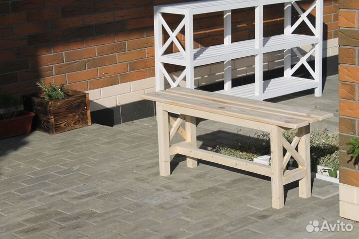 Лавочка деревянная, в сад, баню, беседку