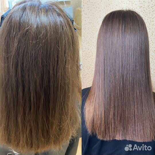 Кератиновое выпрямление волос