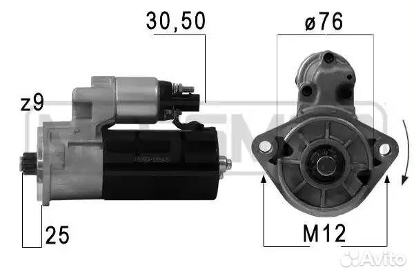 Стартер 12V 2.0 kW