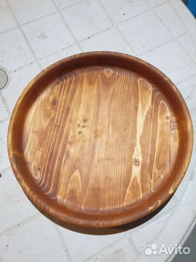 Тарелка Деревянная Подарок Ретро