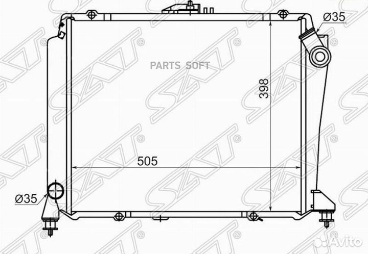 Радиатор охлаждения Тойота Хайс LH10# 89-04 Дизель
