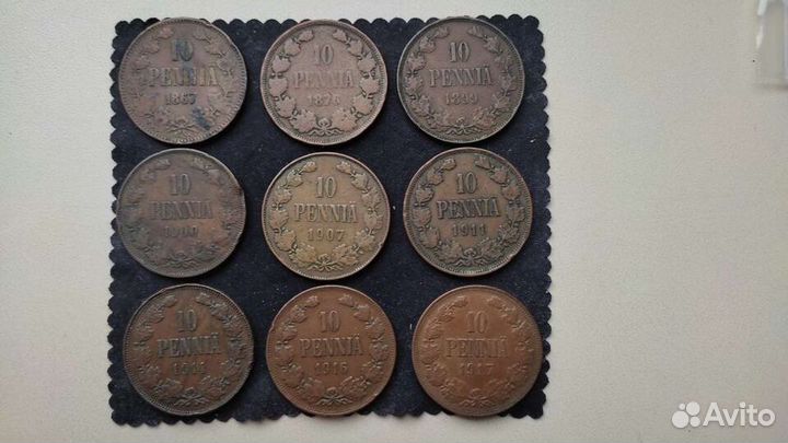 Монеты Царской Россия(Финляндия)