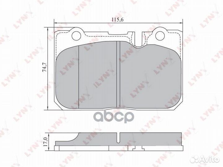 Колодки тормозные дисковые перед BD7567 LYN