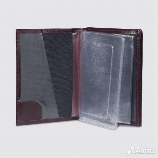Обложка для удостоверений и автодокум. кожа Россия
